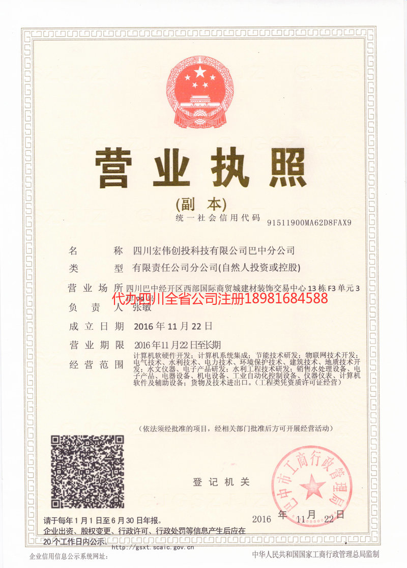 洪湖洪湖宏伟创投科技有限公司